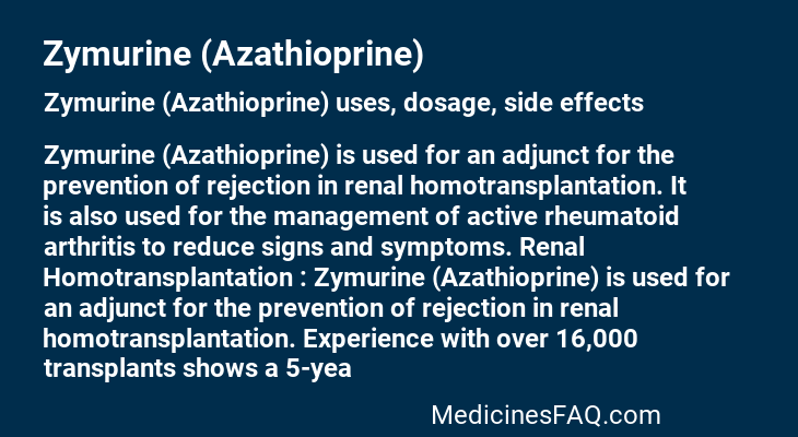 Zymurine (Azathioprine)