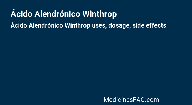 Ácido Alendrónico Winthrop