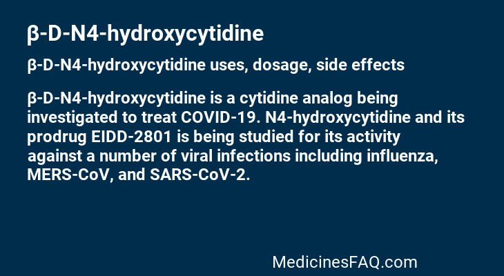 β-D-N4-hydroxycytidine