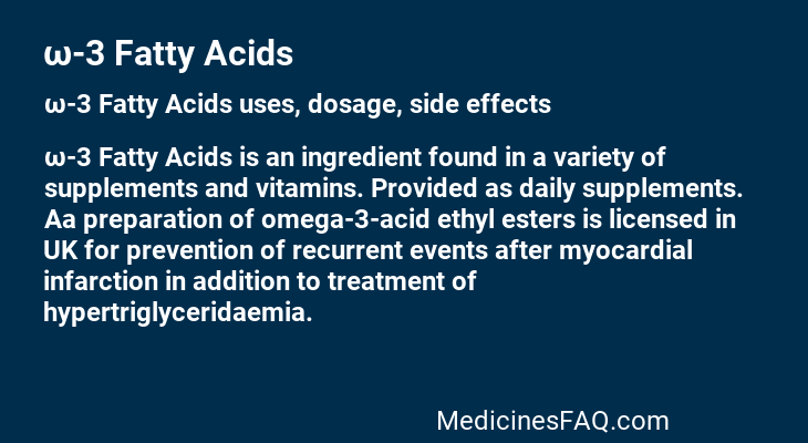 ω-3 Fatty Acids